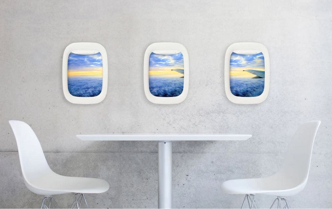 フォトフレーム　飛行機窓　セット 3バリエーション