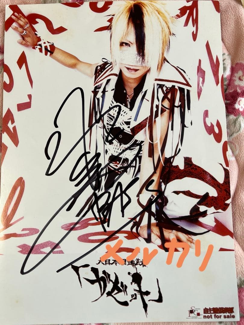 the GazettE DIM発売時当選品パネル&サイン入りポートレート非売品