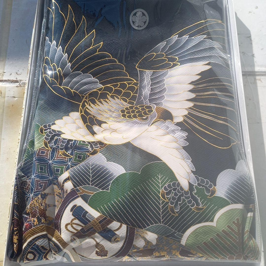 七五三用 黒地 松模様 着物