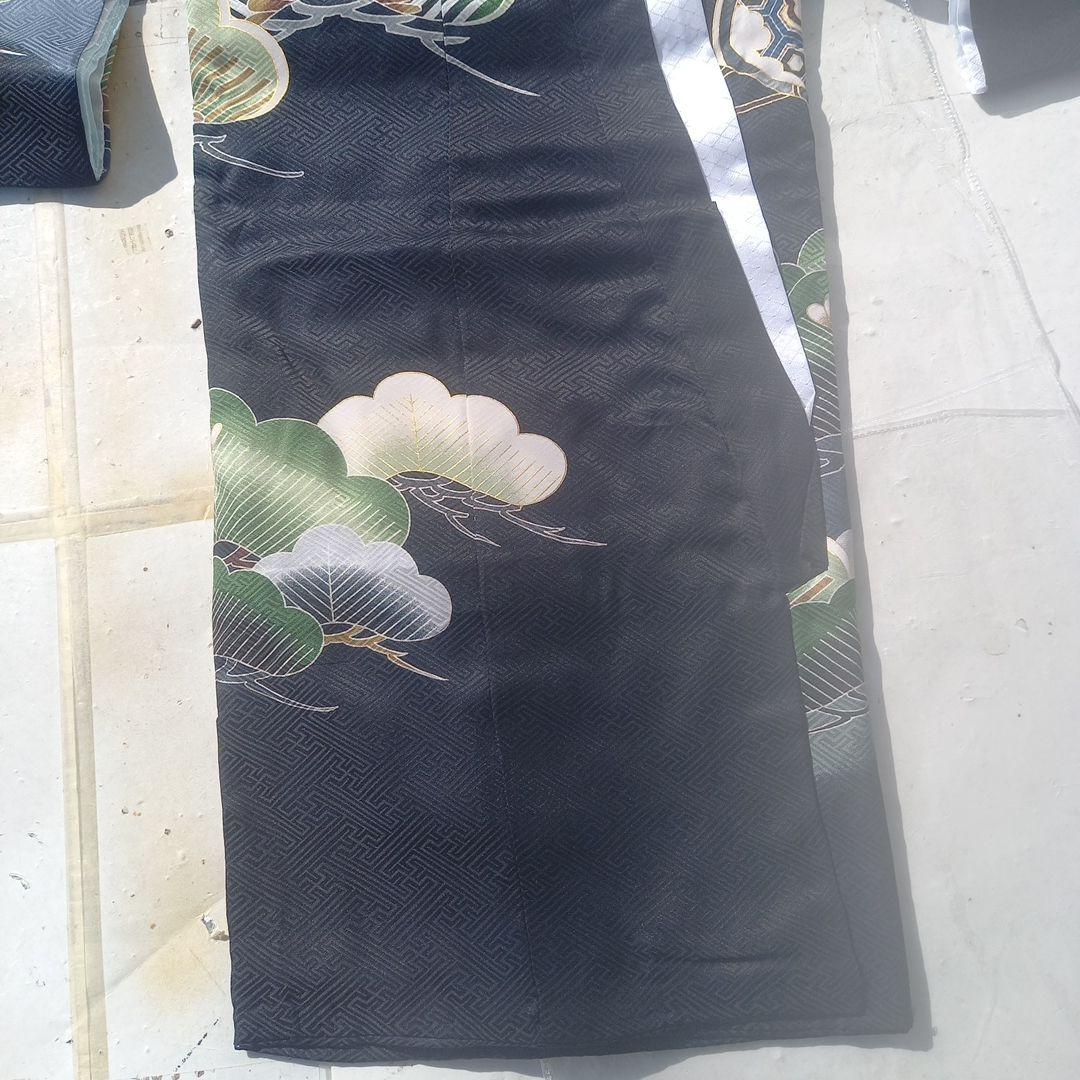 七五三用 黒地 松模様 着物