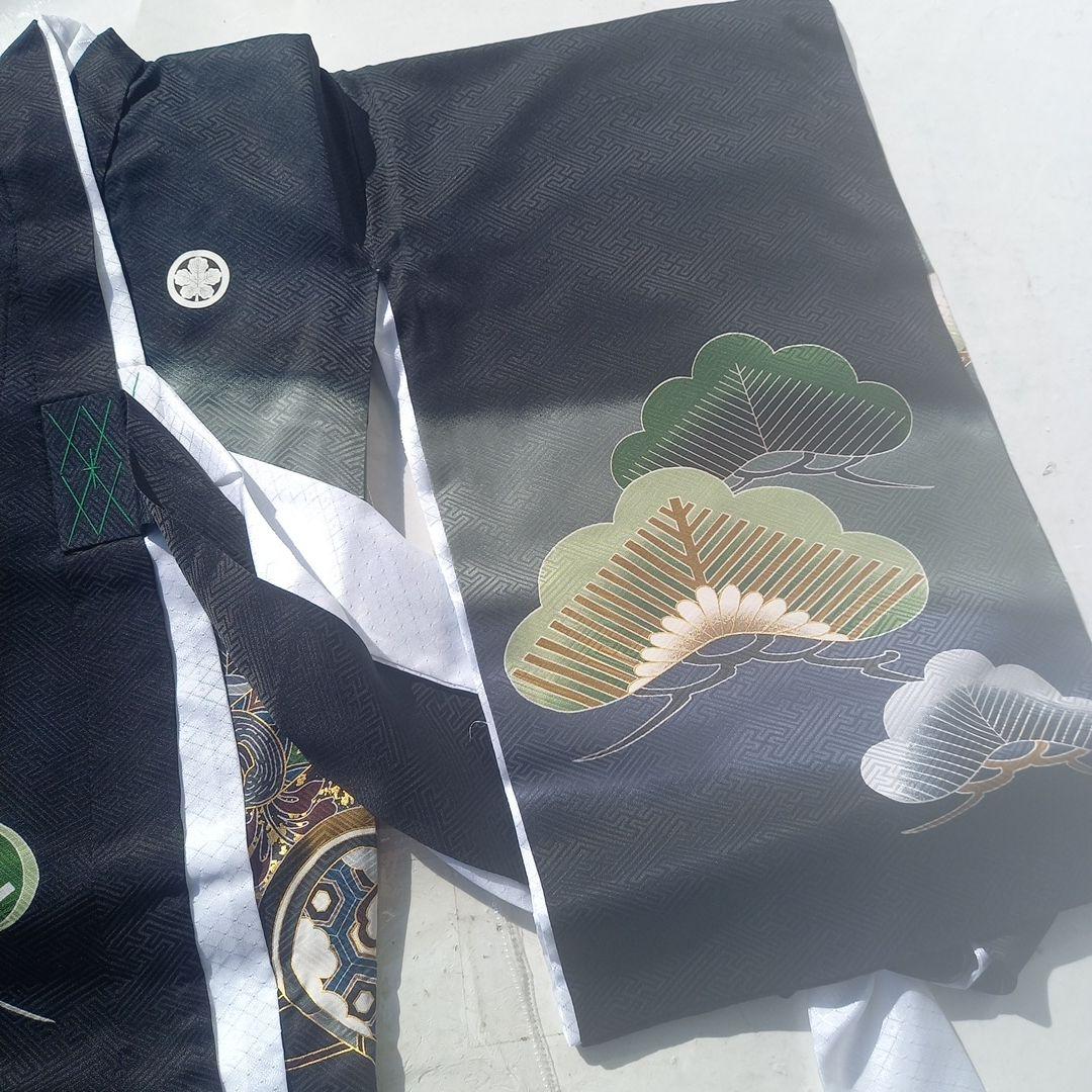 七五三用 黒地 松模様 着物