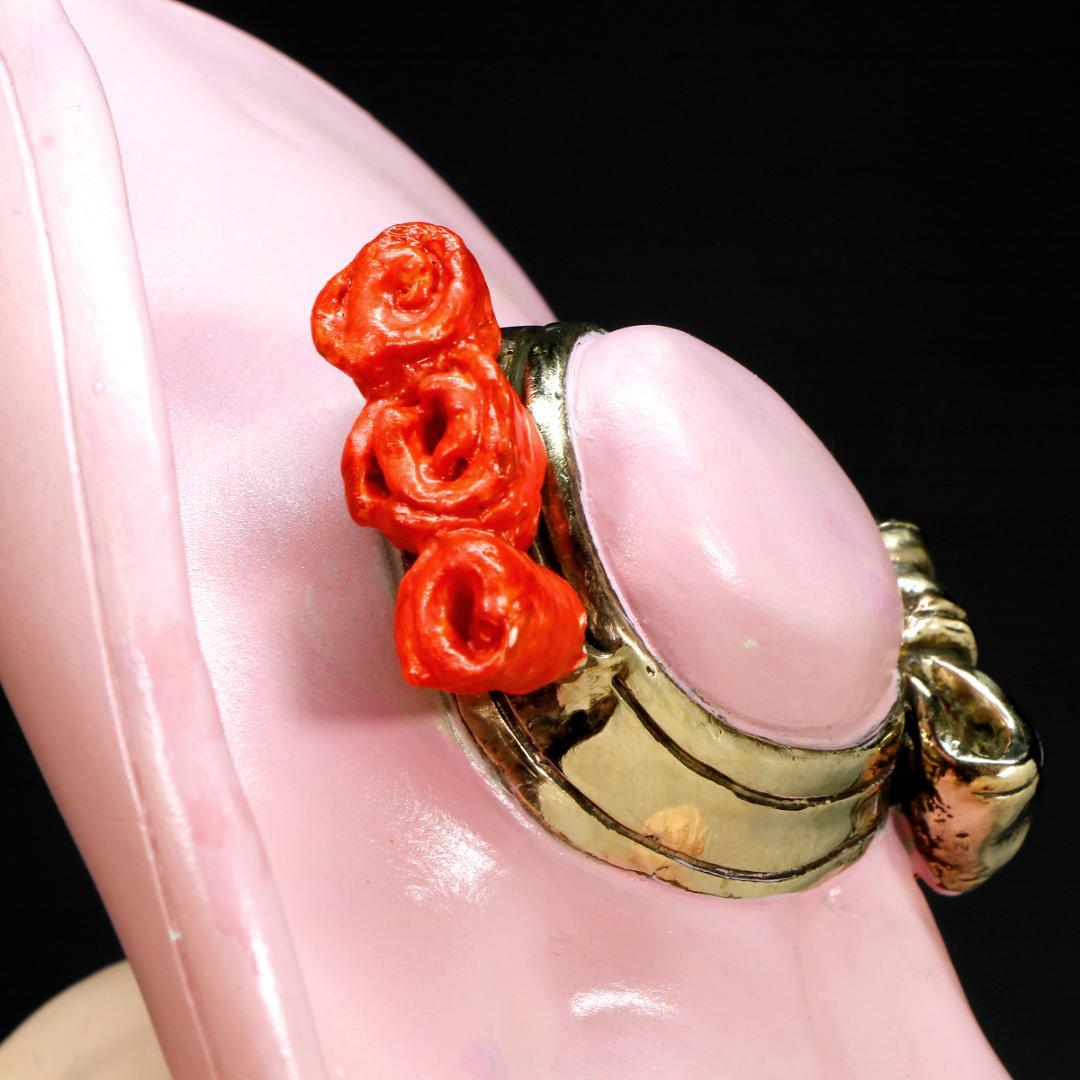 ☆超レア！ヒロ・ヤマガタ ブロンズ彫刻『春風』薔薇の花束とパリ