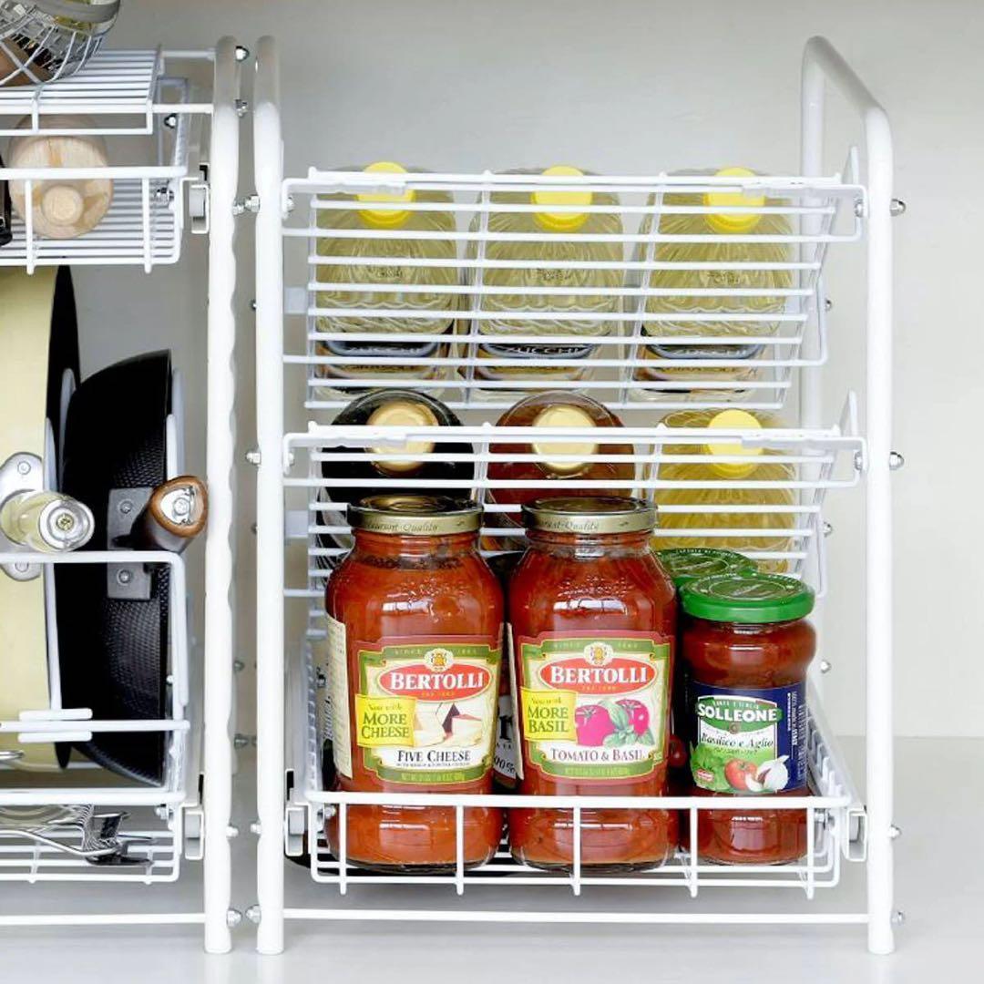 幅約31.5ｃｍ　ボトルラック 燕三条で作る頑丈シンク下スライドラック［日本製］