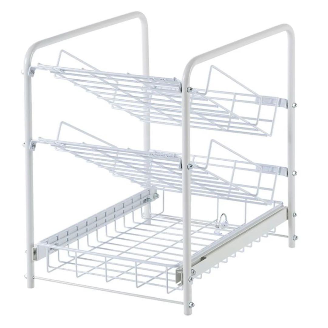 幅約31.5ｃｍ　ボトルラック 燕三条で作る頑丈シンク下スライドラック［日本製］