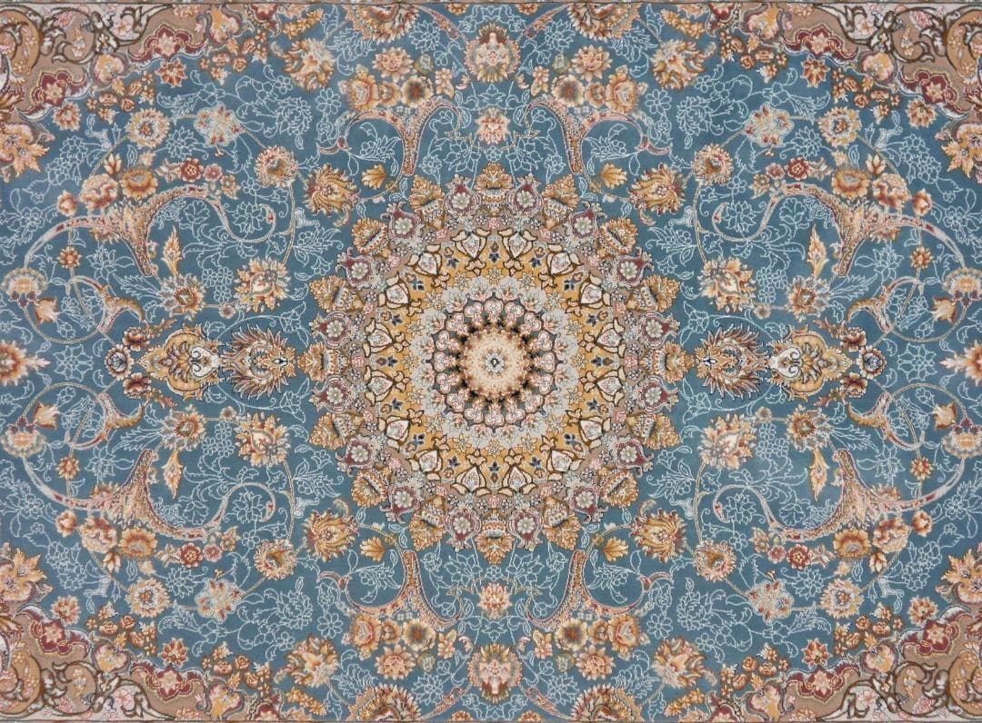 225万ノット！超高密度織 絨毯！本場 イラン産200×250cm‐201711
