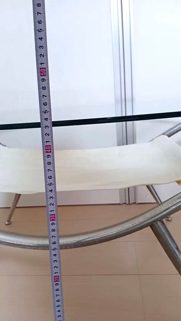 ミッドセンチュリー アイアンフレームセンターテーブル ガラステーブル120cm