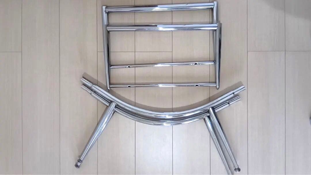 ミッドセンチュリー アイアンフレームセンターテーブル ガラステーブル120cm