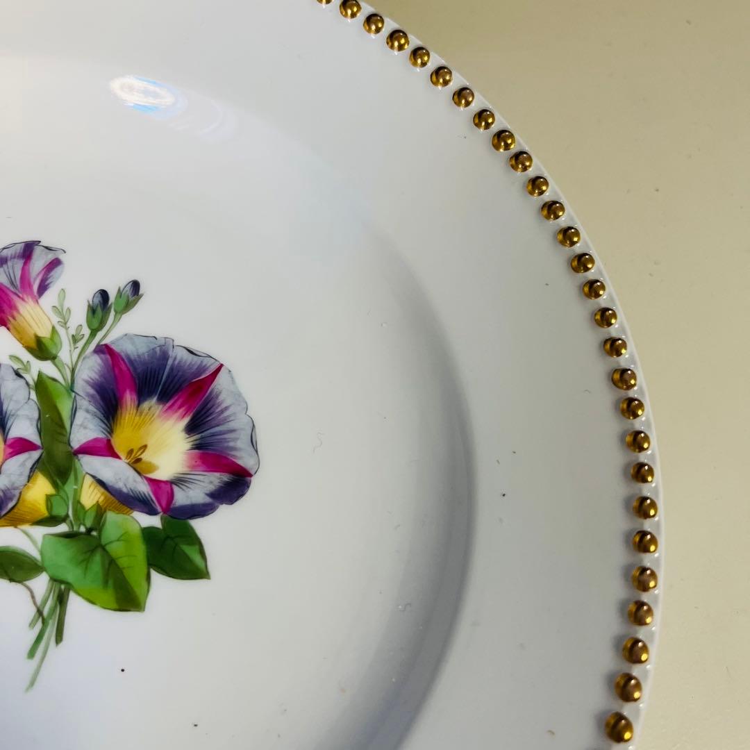 kpmベルリン  朝顔　金彩ドット　飾り皿