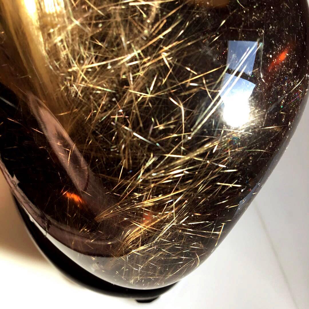 ゴールドルチルクォーツ　置物　スーモーキクォーツ　パワーストーン　1点限定