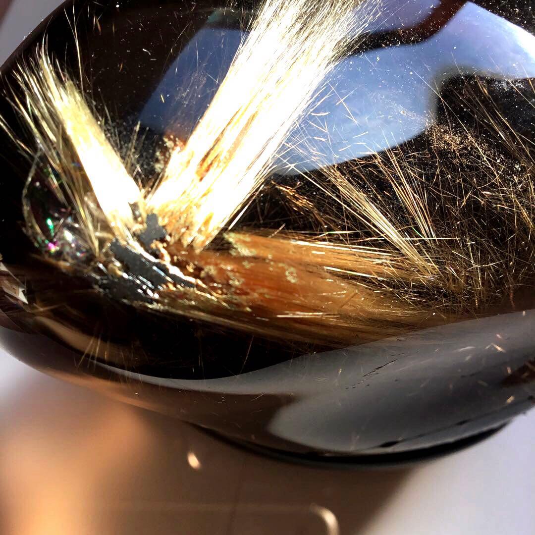 ゴールドルチルクォーツ　置物　スーモーキクォーツ　パワーストーン　1点限定