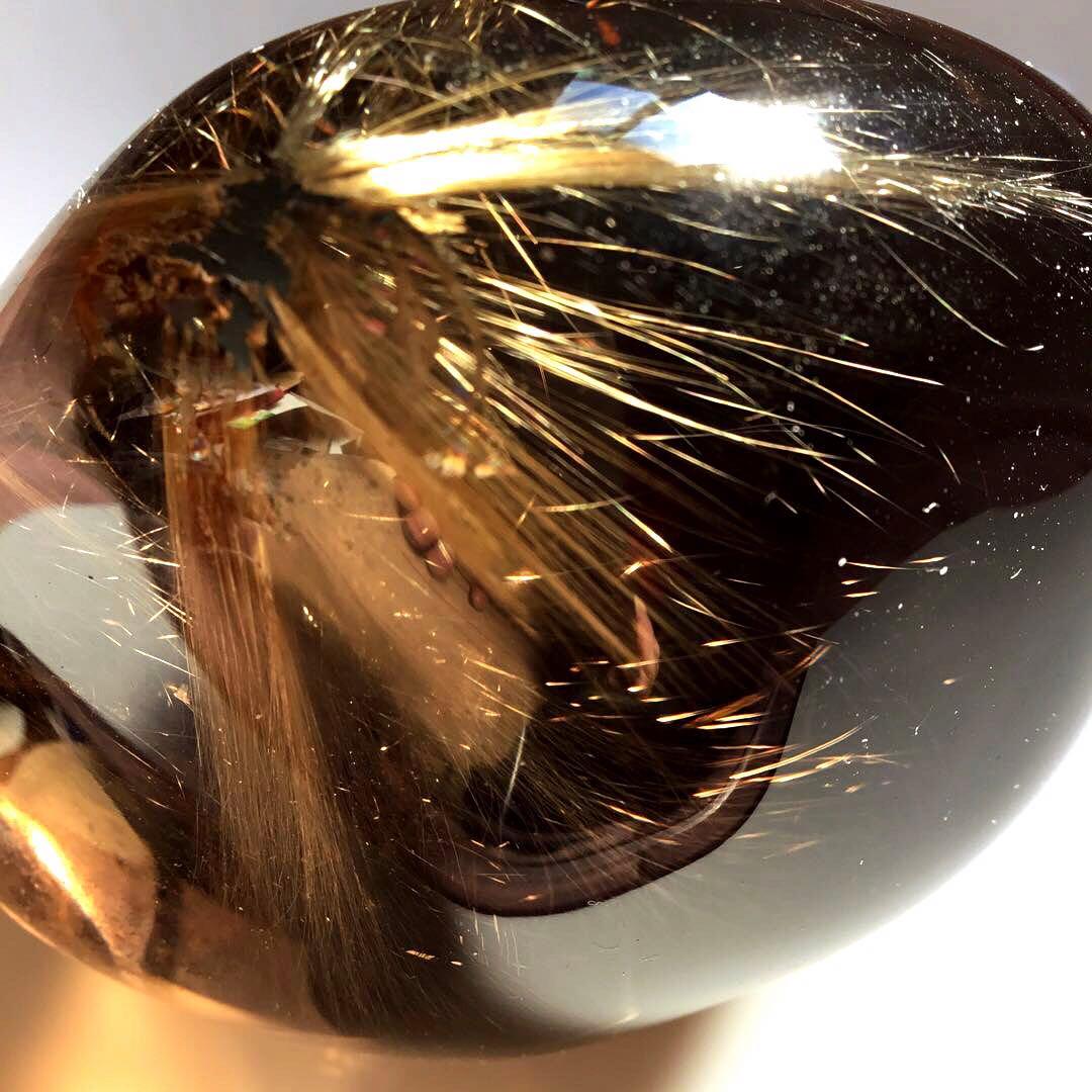 ゴールドルチルクォーツ　置物　スーモーキクォーツ　パワーストーン　1点限定