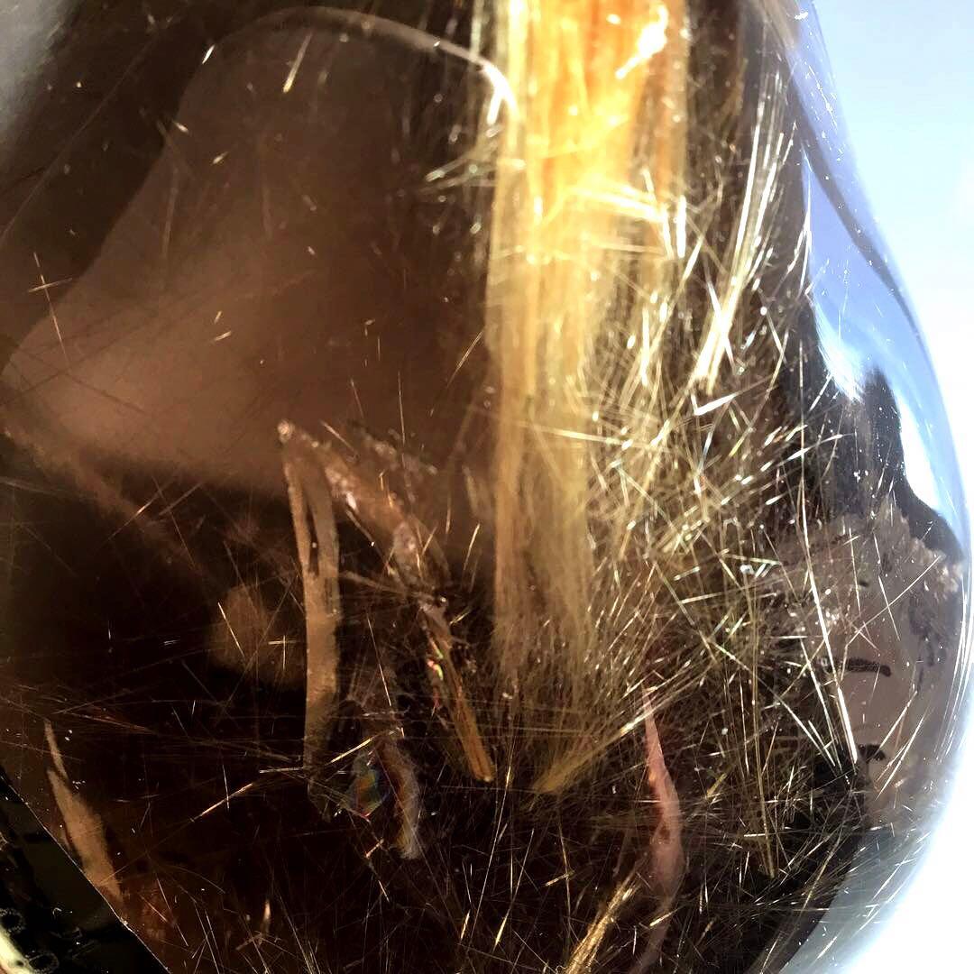 ゴールドルチルクォーツ　置物　スーモーキクォーツ　パワーストーン　1点限定