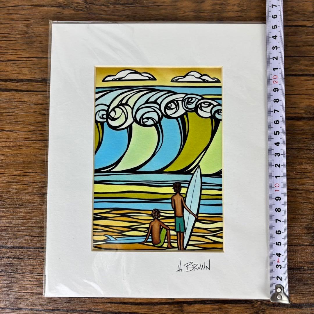こ*つ様 【未開封】Heather Brown サーフィンアート　絵画　絵　ハワ