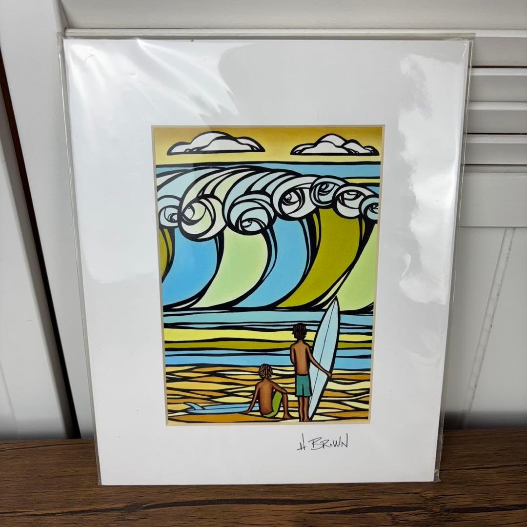 こ*つ様 【未開封】Heather Brown サーフィンアート　絵画　絵　ハワ