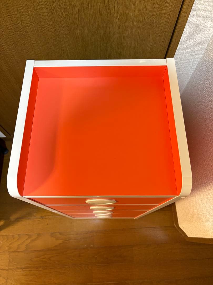 昭和レトロ　オレンジ色の5段棚