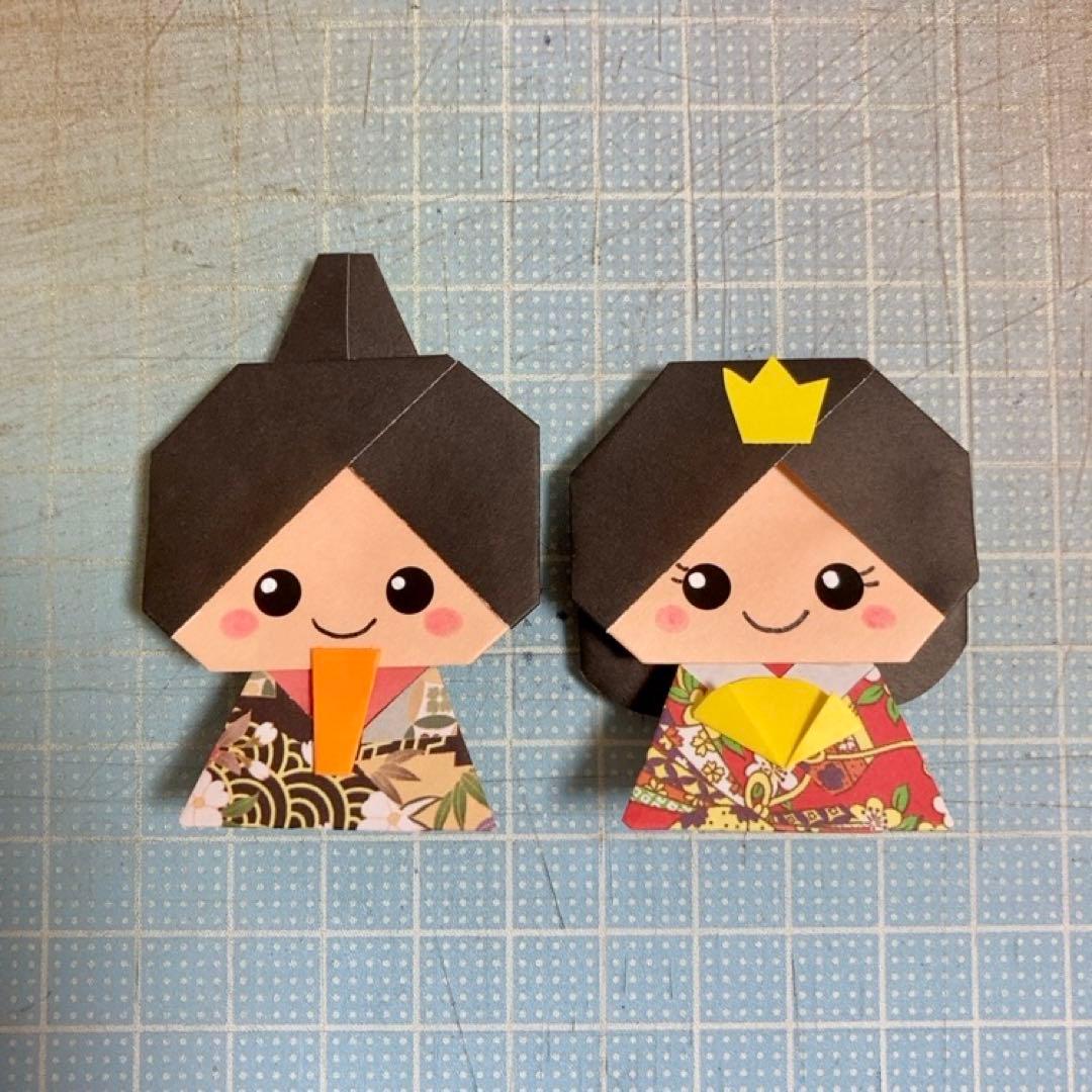どんちゃんページ(折り紙 桜 2種60枚 雛飾り16セット ハンドメイド)