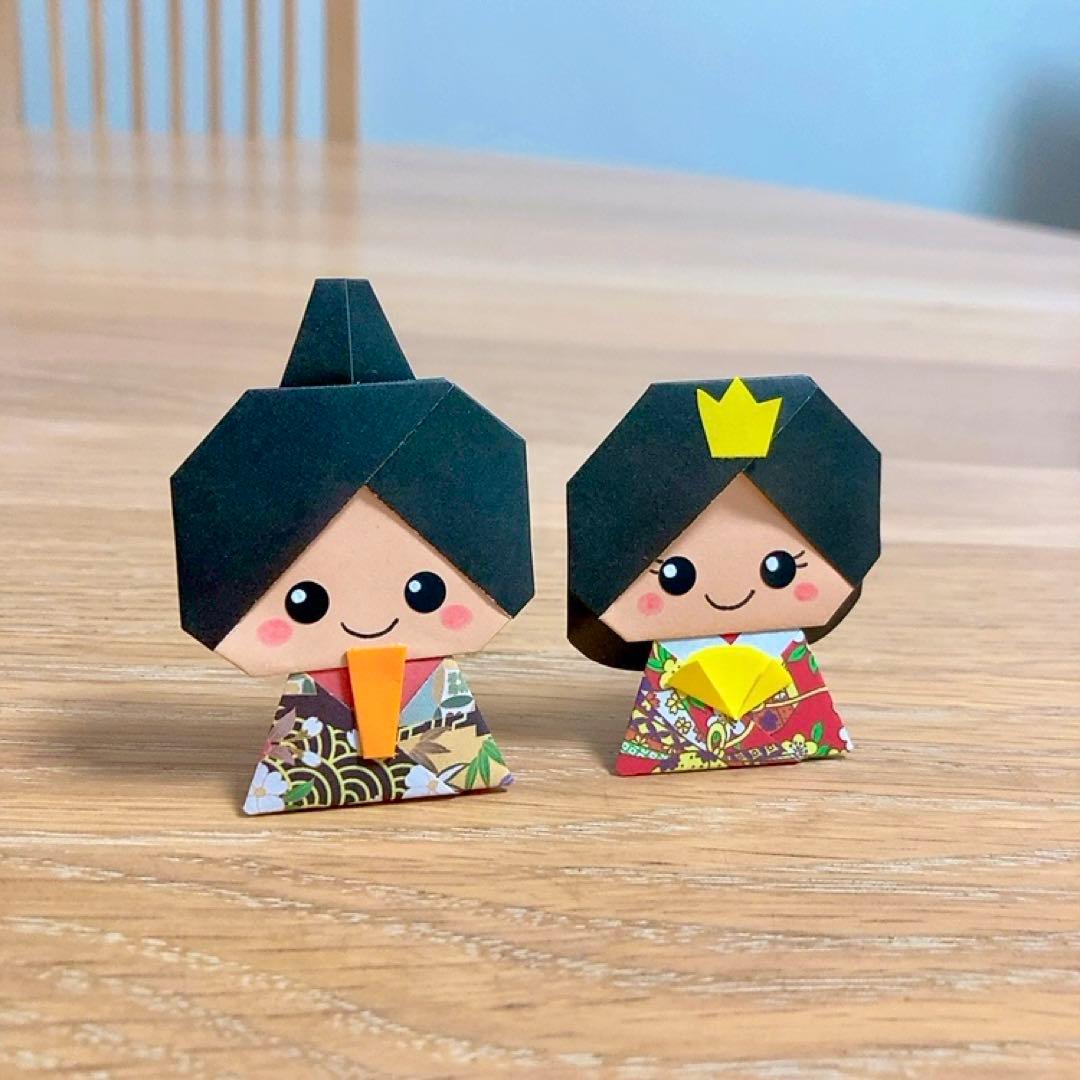 どんちゃんページ(折り紙 桜 2種60枚 雛飾り16セット ハンドメイド)