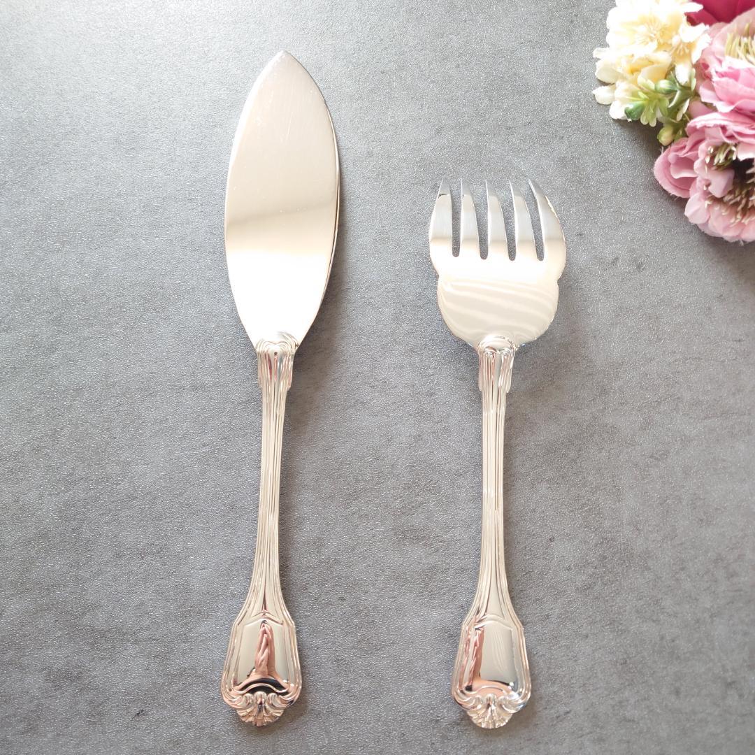 極希少 極美品 クリストフル ポートロイヤル フィッシュサービングセット 2点