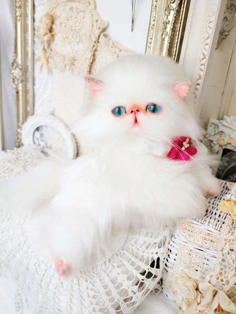 家族募集❤ふわふわ♡子猫のフゥちゃん♡アートドール♡ぬいぐるみ♡