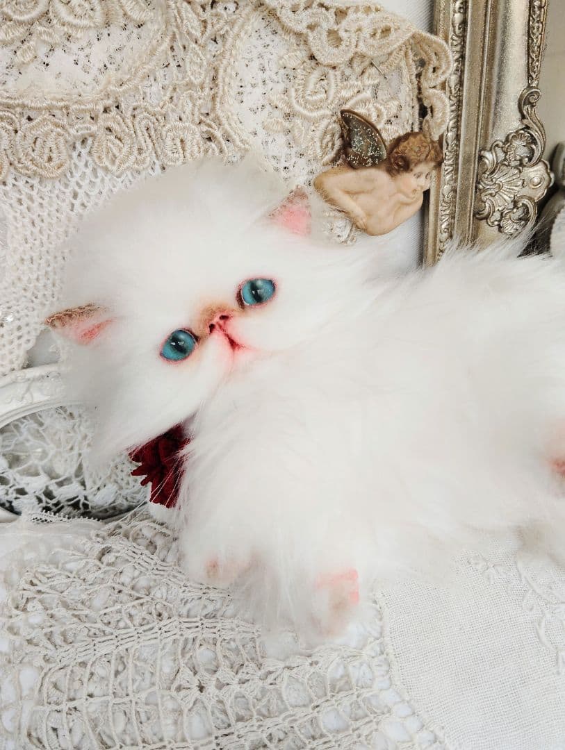 家族募集❤ふわふわ♡子猫のフゥちゃん♡アートドール♡ぬいぐるみ♡