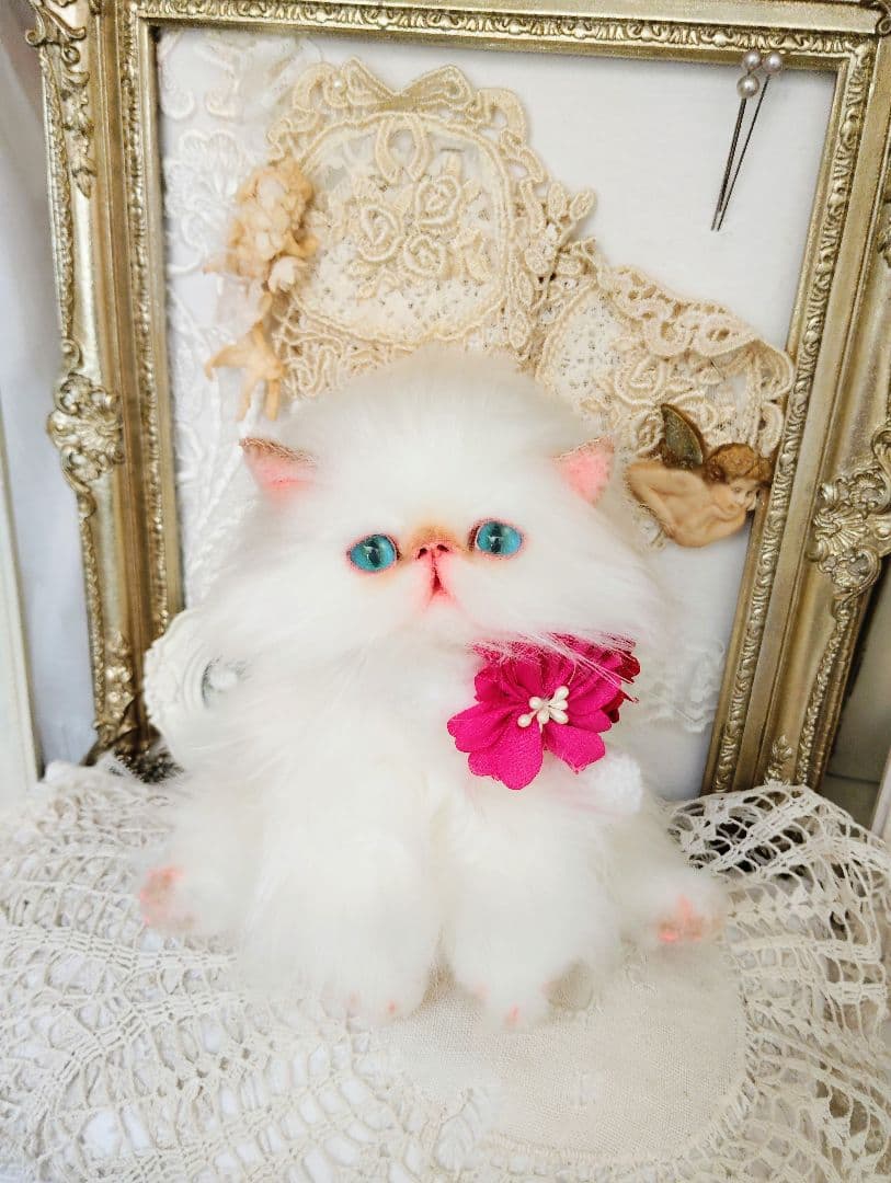 家族募集❤ふわふわ♡子猫のフゥちゃん♡アートドール♡ぬいぐるみ♡