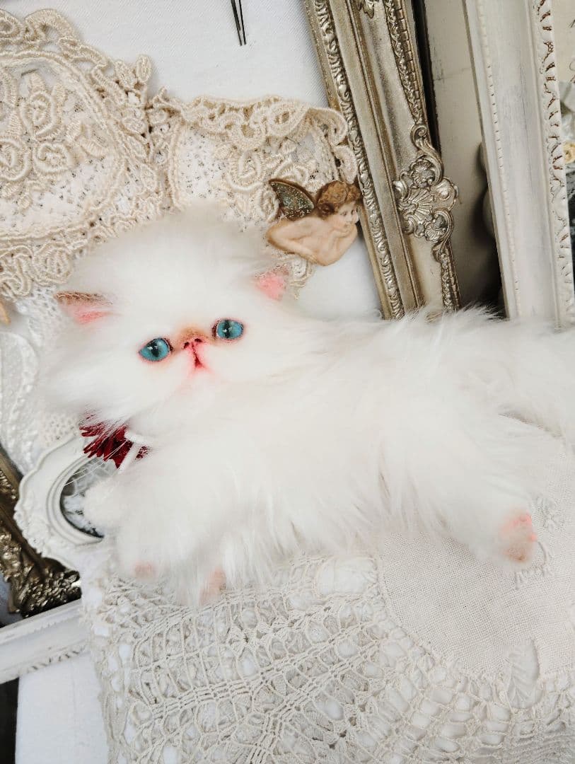 家族募集❤ふわふわ♡子猫のフゥちゃん♡アートドール♡ぬいぐるみ♡