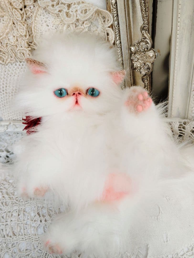家族募集❤ふわふわ♡子猫のフゥちゃん♡アートドール♡ぬいぐるみ♡