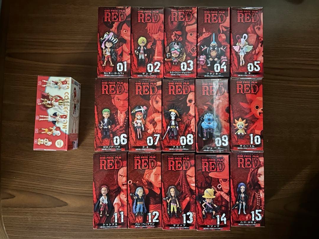 ワンピース RED フィギュア 15体セット+おまけ付き【新品未使用】