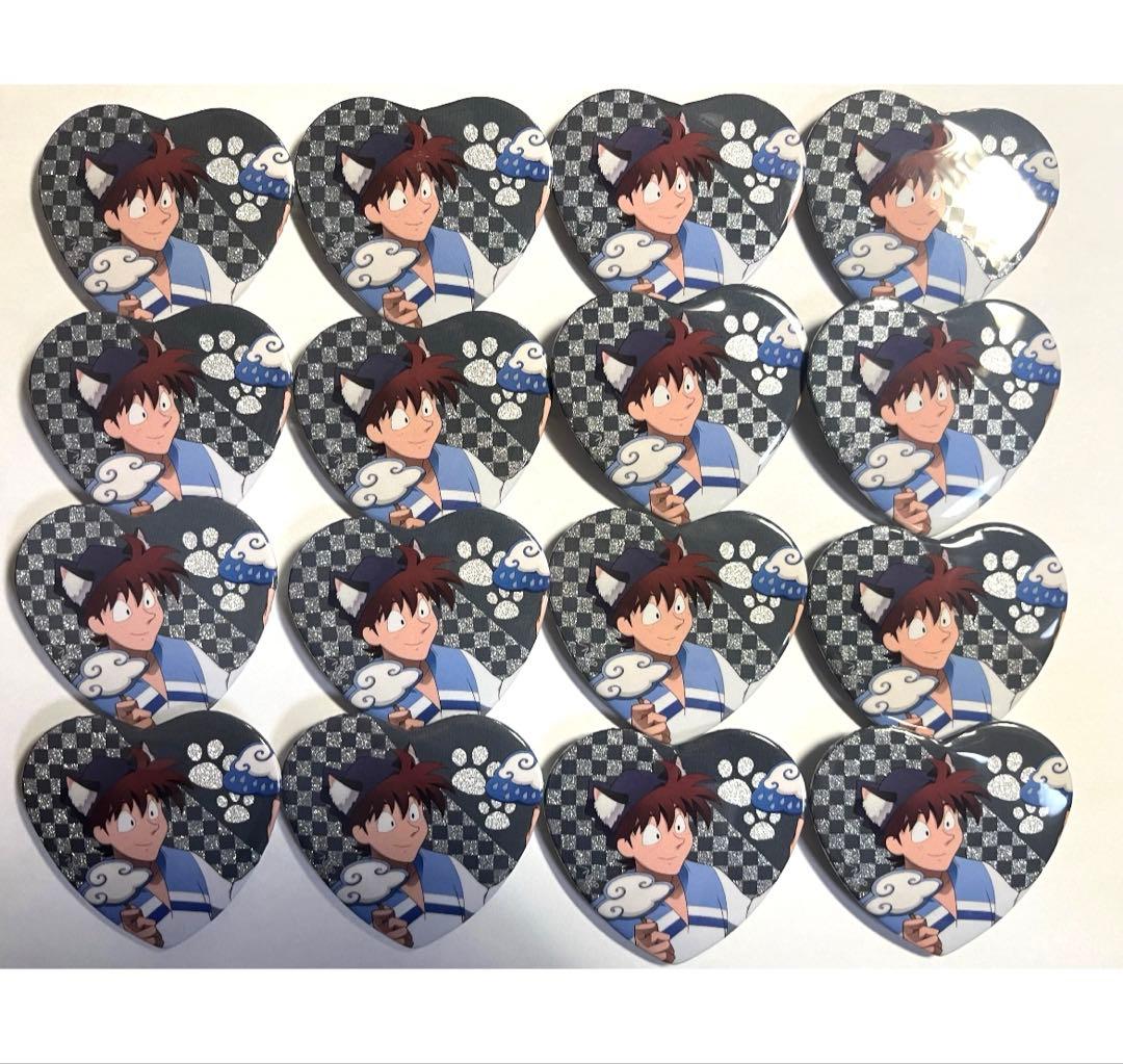 忍たま乱太郎 ナンジャタウン 土井半助 ハート 缶バッジ 16個