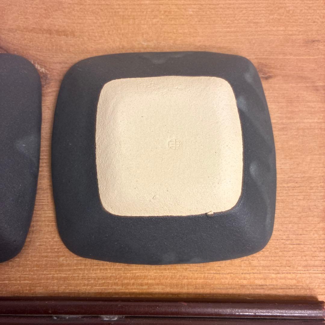 ちゃーさん新品　陶器　陶芸作家　豆皿4個　540