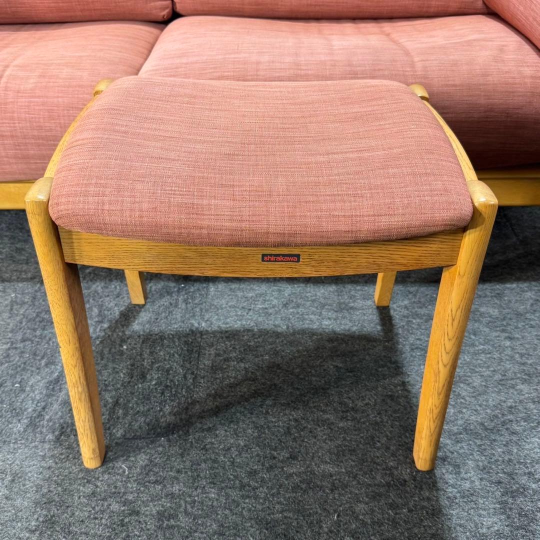 シラカワ ソファ 布張り 3P ラプトおしゃれ 木製フレーム d4606