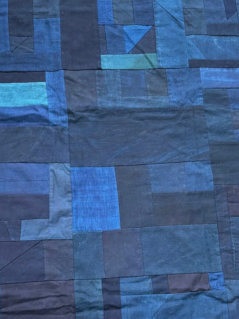 古布/藍染/パッチワーク/絣/木綿/タペストリー