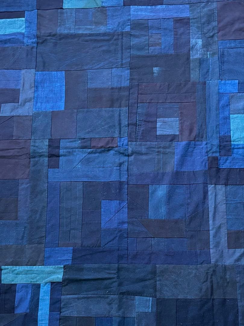 古布/藍染/パッチワーク/絣/木綿/タペストリー