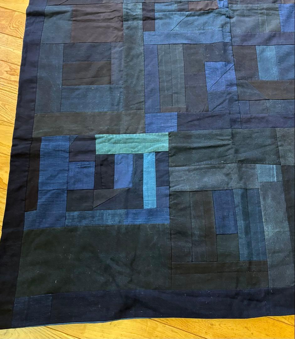 古布/藍染/パッチワーク/絣/木綿/タペストリー