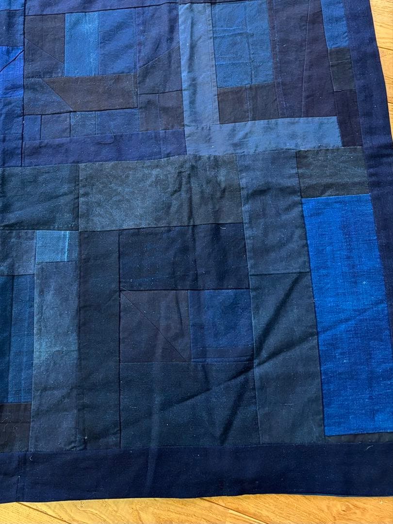 古布/藍染/パッチワーク/絣/木綿/タペストリー