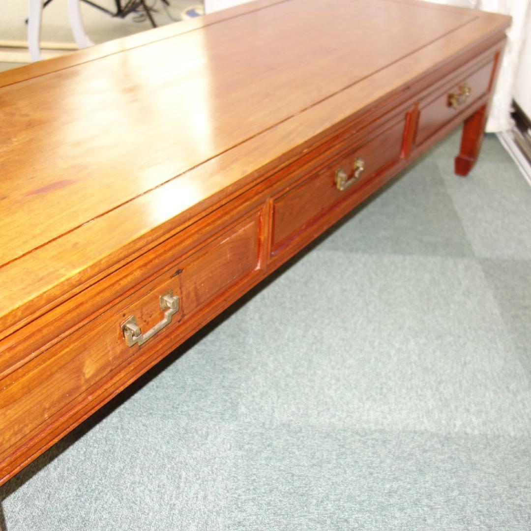 アンティークローテーブル　大型　アンティーク雑貨店舗　什器　展示台　ローテーブル