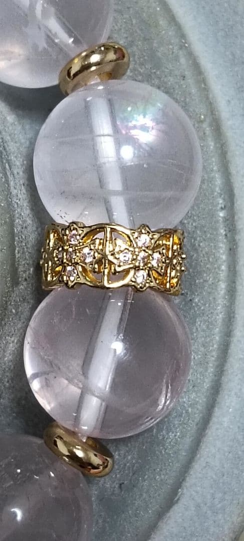 特大サイズのレインボーシラーラブラド蝶々とコロンビア産ピンクレムリアンシード❤❤