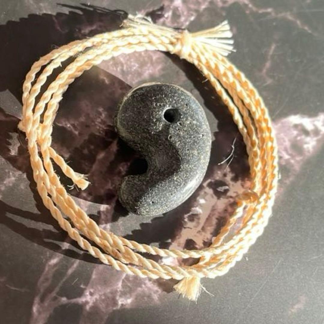 特別価格【龍脈のお護り✨】富士溶岩 《霊石勾玉》精麻 御神具