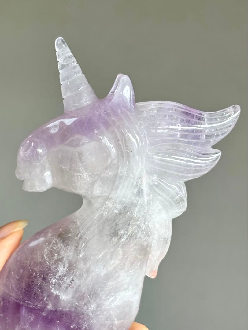 高品質　BIGサイズ　ファントムアメジスト　ユニコーンワンド　スタンド付き
