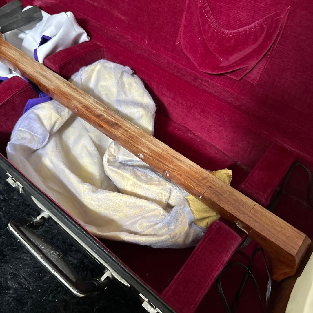 高級 津軽三味線 和楽器 弦楽器 ケース付属 付属品多数 雅楽 民族楽器 太棹