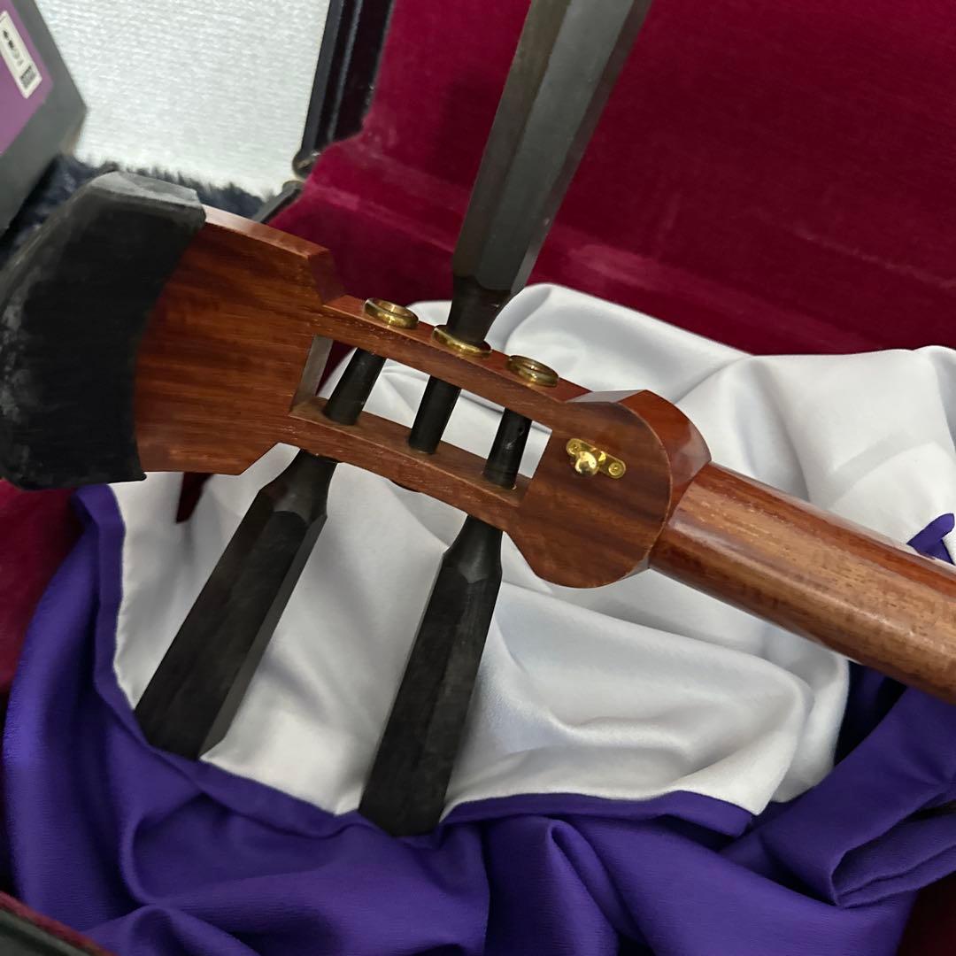 高級 津軽三味線 和楽器 弦楽器 ケース付属 付属品多数 雅楽 民族楽器 太棹