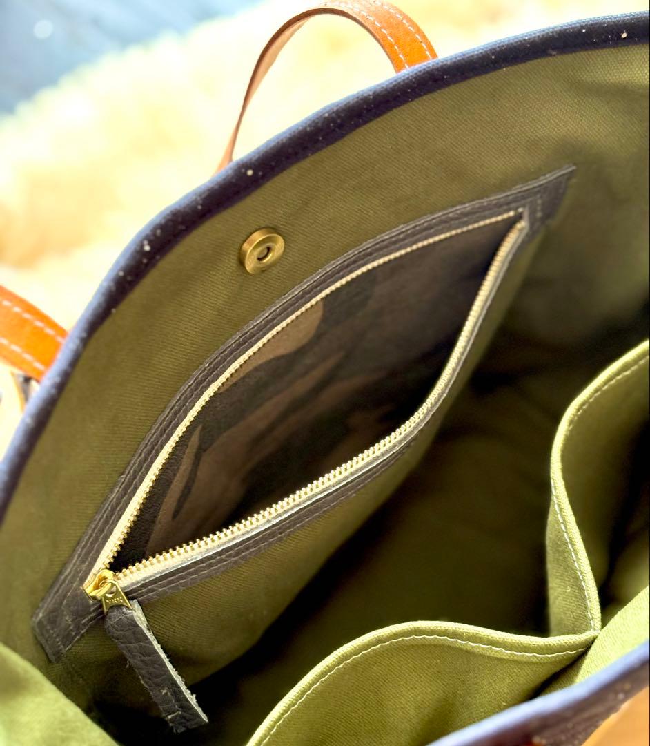 (手づくり)\"クマの遊園地\"アップリケ刺繍ライトアップトートバッグ