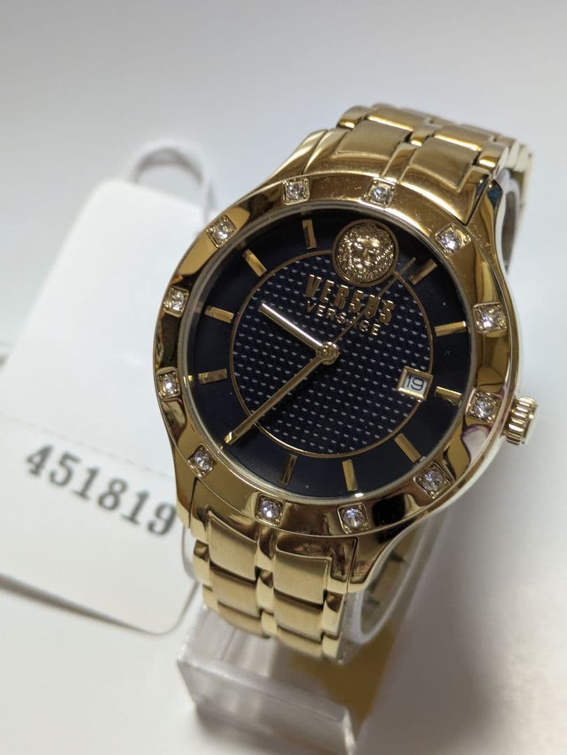 VERSUS ゴールド 腕時計 ネイビー