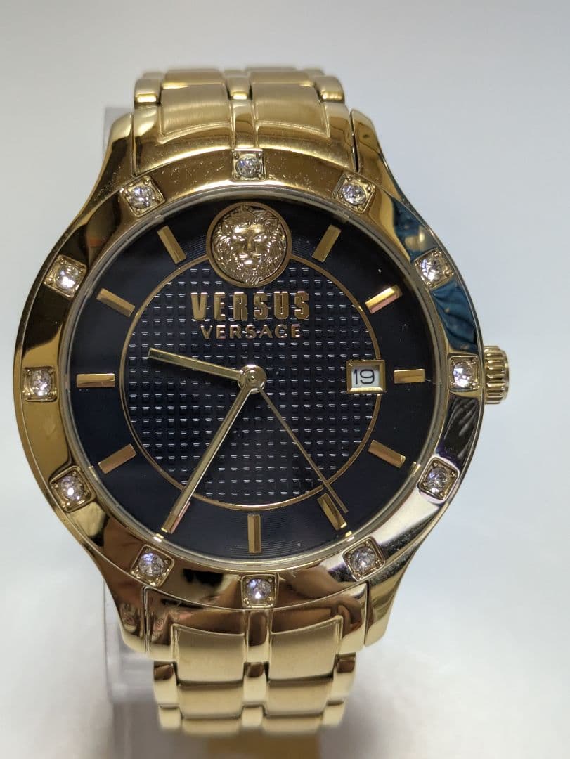 VERSUS ゴールド 腕時計 ネイビー