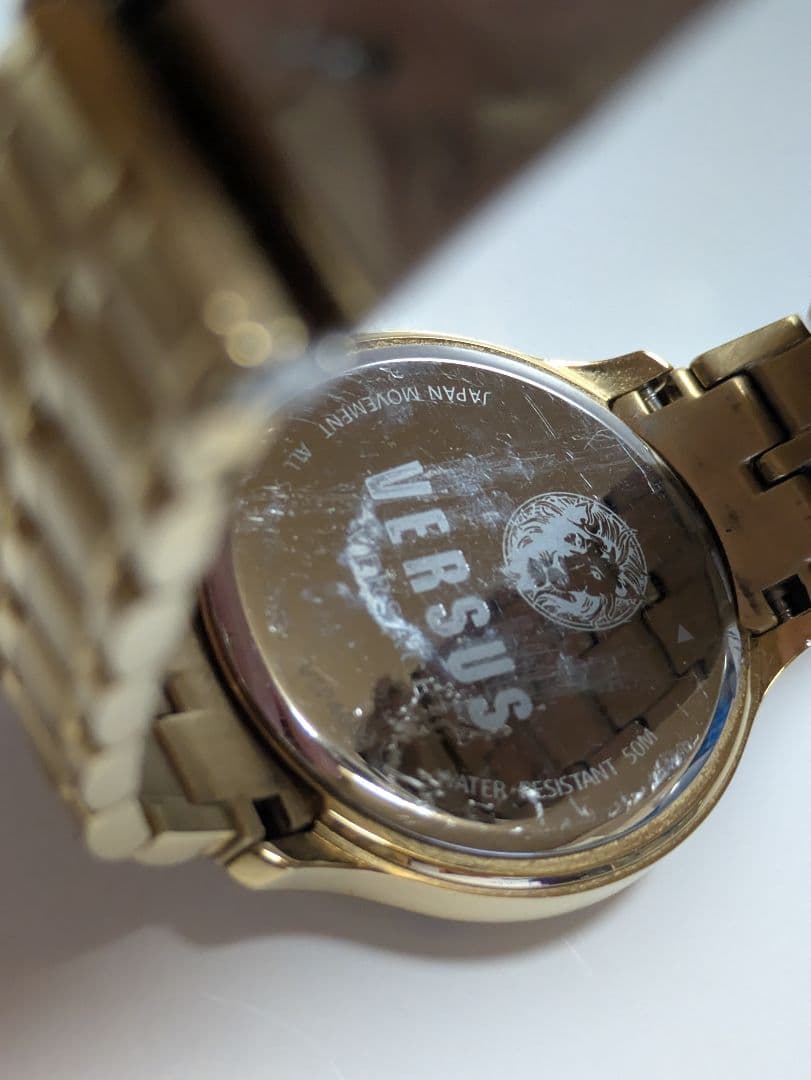 VERSUS ゴールド 腕時計 ネイビー