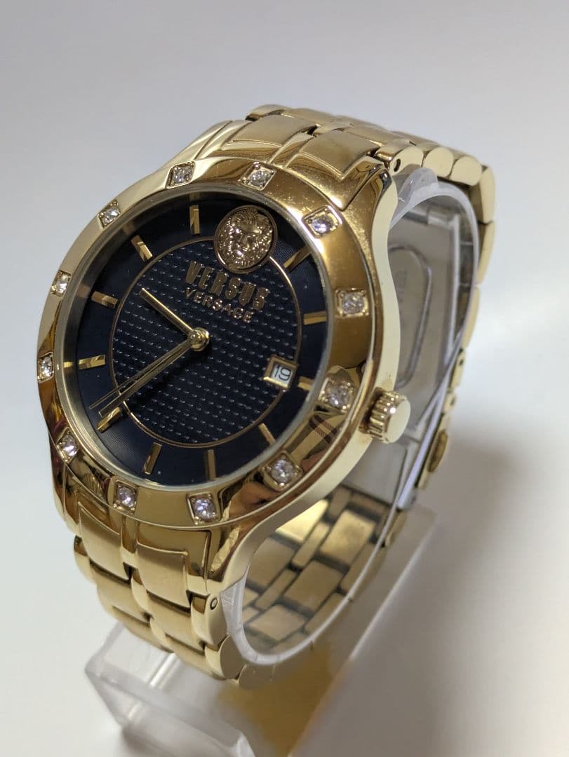 VERSUS ゴールド 腕時計 ネイビー