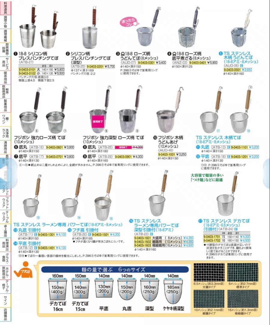 うどんてぼ(ラーメン)4個セット18-8 ローズ柄　TKG業務用総合カタログ商品