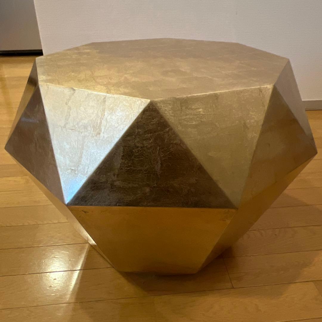 フランフラン ダイヤモンドテーブル 52cm ゴールド サイドテーブル