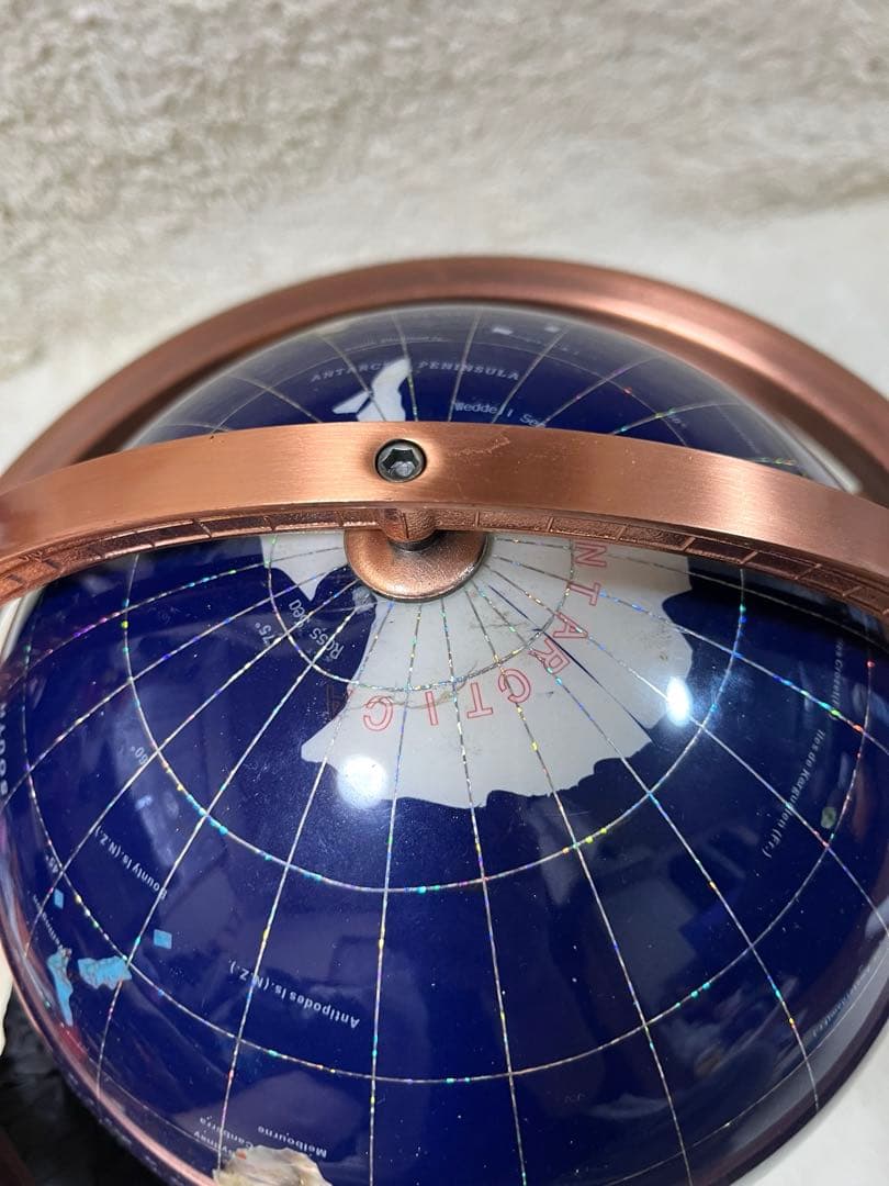 天然石アンティーク地球儀　パワーストーン　アンティーク雑貨