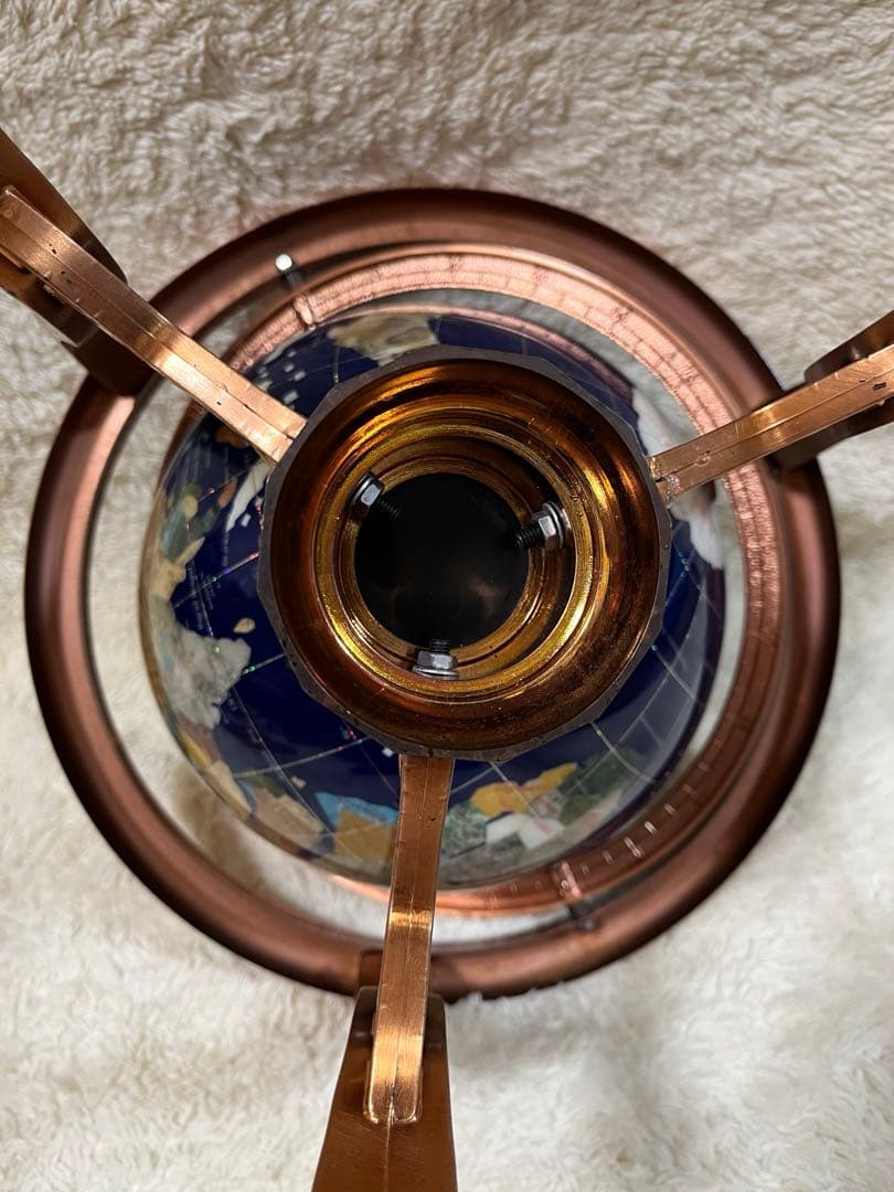 天然石アンティーク地球儀　パワーストーン　アンティーク雑貨